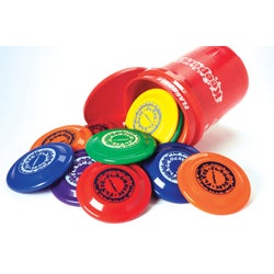 FlagHouse Keepers Flying Discs, Assorted Colors, Set of 36 with Included Pail 2123752