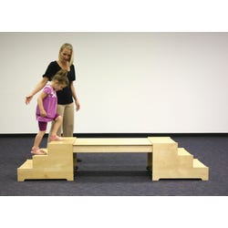 Image for Abilitations Versatile Wide Steps and Bridge Set, 17-1/4 x 92 x 18-1/2 Inches, Birchwood from School Specialty