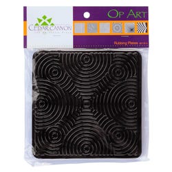Image for Jack Richeson Op Art Rubbing Plate, 7 x 7 Inches, Set of 6 from School Specialty