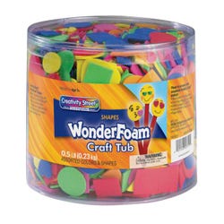 Image for Wonderfoam Assorted Shape Decorative Foam Shape, Assorted Size, Assorted Color, 0.5 lb Tub, Pack of 3000 from School Specialty
