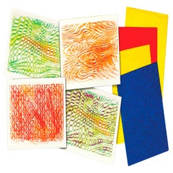 Image for Roylco Texture Rubbing Plates with 8 Textures, 8-1/2 x 11 Inches, Set of 4 from School Specialty
