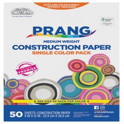 Image for Prang Medium Weight Construction Paper, 9 x 12 Inches, White, 50 Sheets from School Specialty