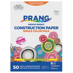 Image for Prang Medium Weight Construction Paper, 9 x 12 Inches, White, 50 Sheets from School Specialty