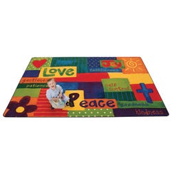 Carpets for Kids KID$Value PLUS Spiritual Fruit Painted Rug, 6 x 9 Feet, Rectangle, Multicolored, Item Number 1318451