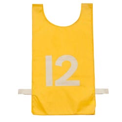 Image for Champion Sports Youth Numbered Pinnies, Yellow, Set of 12 from School Specialty