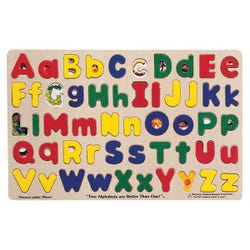 Melissa & Doug Colorful Uppercase and Lowercase Alphabet Puzzle, 52 Pieces Item Number 510410
