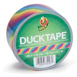 Image for Duck Tape Printed Duct Tape, 1.88 in x 10 yd, Rainbow from School Specialty