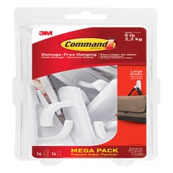 Image for Command Large Utility Hooks and Adhesive Strips 14 Hooks with 16 Strips from School Specialty