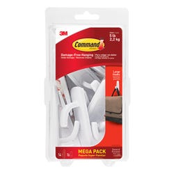 Image for Command Large Utility Hooks and Adhesive Strips 14 Hooks with 16 Strips from School Specialty