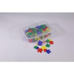 Childcraft Preschool Manipulation Fish Blocks, 3 Size Blocks, Develops Fine Motor Skills, Assorted Colors, Item Number 2116167