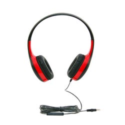Image for Califone KH-08T RD On-Ear Headset with In-line Microphone, 3.5mm, Red from School Specialty