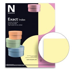 Image for Exact Index Cardstock, 8-1/2 x 11 Inches, 110 lb, Canary, 250 Sheets from School Specialty