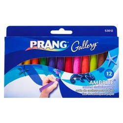 Prang Ambrite Non-Toxic Colored Drawing Chalk, 3-3/16 x 7/16 Inches, Assorted Colors, Set of 12 Item Number 001317