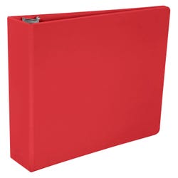 Image for School Smart Polypropylene Round Ring View Binder, 1 Inch, Red from School Specialty
