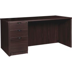 Image for Lorell Prominence Laminate Desk, Full Left Pedestal, 60 x 30 x 29 Inches, Espresso from School Specialty