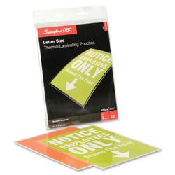 ACCO GBC HeatSeal Laminating Pouch, 9 x 11-1/2 Inches, Clear, Pack of 25, Item Number 1060461