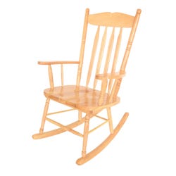 Whitney Brothers Rocking Chair, 16-Inch Seat, Hardwood, Clear Lacquer, 21 x 24 x 43 Inches, Item Number 1415423