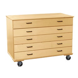Image for Classroom Select Large Mobile Storage Unit, 5 Drawers, 48 x 24 x 36 Inches from School Specialty