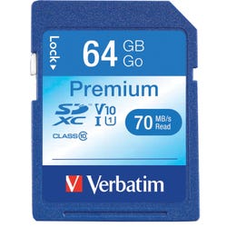 Image for Verbatim Premium SDXC Memory Card, 64 GB from School Specialty