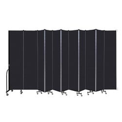 Image for Screenflex WALLmount Room Divider, 11 Panels, 20 Feet 2 Inches x 8 Feet, Black from School Specialty