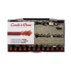 Image for Conte Crayons in Plastic Box, Sanquine Natural Red, Pack of 12 from School Specialty