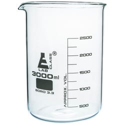 Image for Eisco 3000mL Borosilicate Glass Beaker with Spout, Low Form from School Specialty