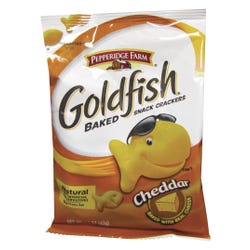 Image for Pepperidge Farm Cheddar Goldfish Shaped Single-Serving Cracker, 1.5 Ounce, Pack of 72 from School Specialty
