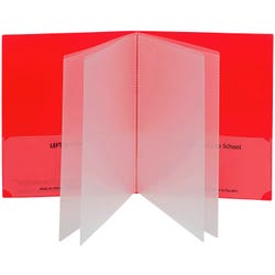 C-Line Classroom Connector Portfolio, Letter Size, Red, Pack of 15, Item Number 2100373