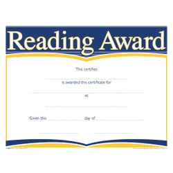 Image for Achieve It! Raised Print Reading Recognition Award, 11 x 8-1/2 inches, Pack of 25 from School Specialty