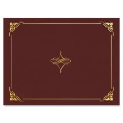 Image for Geographics Gold Foil Border Certificate Holder, 8-1/2 x 11 in, Cordova, 5 Sheets Per Pack from School Specialty