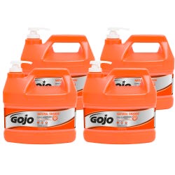 Image for Gojo Heavy Duty Natural Orange Pumice Hand Cleaner with Baby Oil, Citrus Scent, 1 Gallon, Pack of 4 from School Specialty