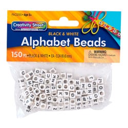 Image for Creativity Street Alphabet Beads, Black and White, Set of 150 from School Specialty