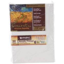 Image for Masterpiece Vincent MasterWrap Pro MuseumWrap Wood Drum Tight Stretched Canvas, 5 X 7 in from School Specialty