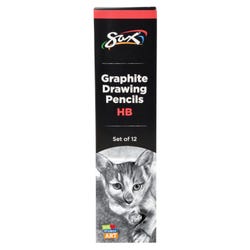 Sax Graphite Drawing Pencil, HB Hardness, Pack of 12 2090707