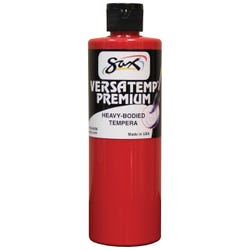 Sax Versatemp Premium Heavy-Bodied Tempera Paint, 1 Pint, Primary Red Item Number 1592707