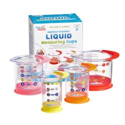 Image for Hand2Mind Rainbow Fraction Liquid Measuring Cups from School Specialty