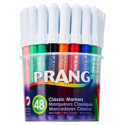 Prang Classic Art Markers, Bullet Tip, Assorted Colors, Set of 48 Item Number 1401839
