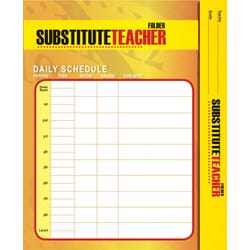 Image for Hammond & Stephens Secondary Substitute Teacher Pocket Folder, 9-1/2 x 11-5/8 Inches, Pack of 12 from School Specialty