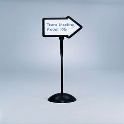 Safco Write Way Double-Sided Dry Erase Magnetic Arrow Floor Sign, Black, Item Number 677044