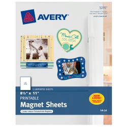 Image for Avery Printable Magnet Sheets For Inkjet Printers, 8-1/2 x 11 Inches, Pack of 5 from School Specialty