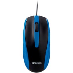 Image for Verbatim Corded Notebook Optical Mouse, Blue from School Specialty