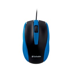 Verbatim Corded Notebook Optical Mouse, Blue 2136025
