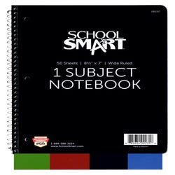 Image for School Smart Spiral Non-Perforated 1 Subject Wide Ruled Notebook, 8-1/2 x 7 Inches from School Specialty
