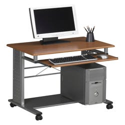 Image for Mayline Empire Mobile PC Workstation, Medium Cherry from School Specialty