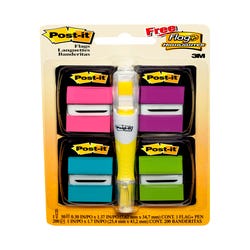 Image for Post-it Flag Value Pack and Highlighter, 1/2 Inch, Bright Colors, Pack of 200 from School Specialty
