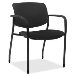 Image for Lorell Stack Chair, Plastic Seat and Back, Black, Case of 2 from School Specialty