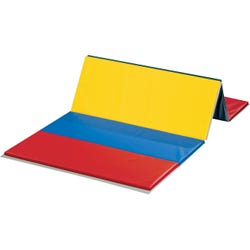 Image for FlagHouse Polyethylene PE Mat, 6 x 12 Feet, 1-1/2 Inch Thick, 2 Sided Hook and Loop, 2 Foot Panel, Rainbow from School Specialty