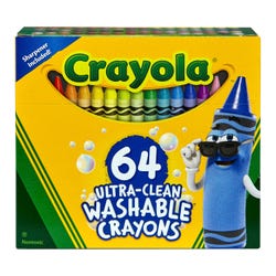 Image for Crayola Ultra Clean Washable Color Max Crayons, Standard Size, Set of 64 from School Specialty