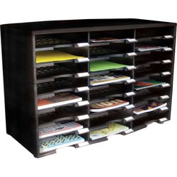 Image for Storex Literature Organizer, 24 Compartments, Black from School Specialty