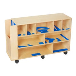 Image for Childcraft Mobile Block Cabinet with Adhesive Labels, 40-1/8 x 13 x 25-3/8Inches from School Specialty